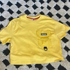 Columbia Yellow Short Sleeve Tee Casual Style